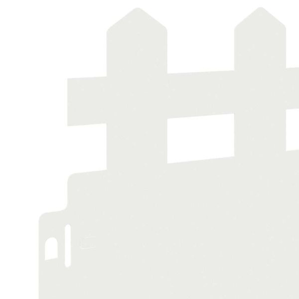 Ограничители за тревни площи 20 pcs Бяло 103 x 0,05 x 22 см