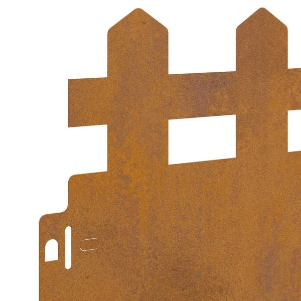 Ограничители за тревни площи 20 pcs Ръждясало