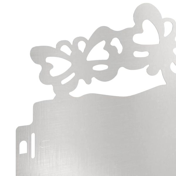 Ограничители за тревни площи 10 pcs Сребрист 103 x 0,05 x 22 см