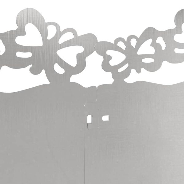 Ограничители за тревни площи 10 pcs Сребрист 103 x 0,05 x 22 см