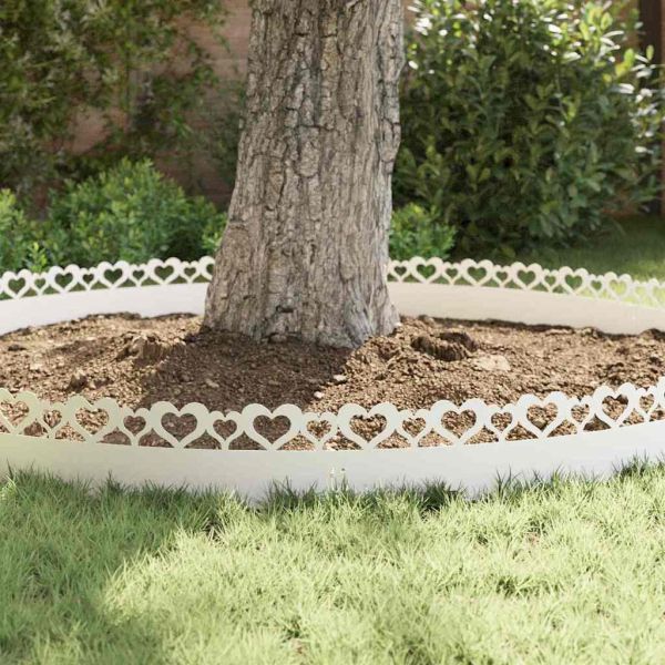 Ограничители за тревни площи 30 pcs Бяло 103 x 0,05 x 22 см