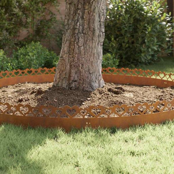 Ограничители за тревни площи 20 pcs Ръждясало