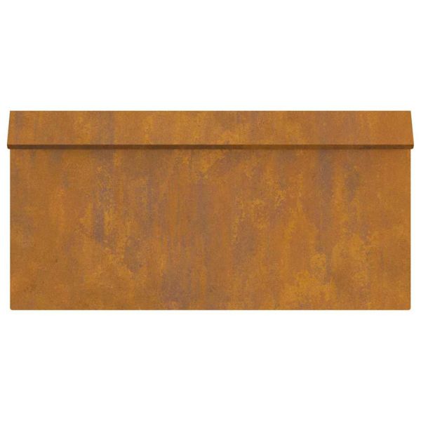 Оградка за охлюви 4 pcs Ръждясало 50 x 3,5 x 25 см