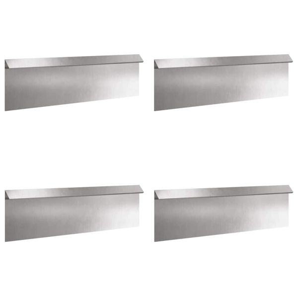 Оградка за охлюви 4 pcs Сребрист 100 x 3,5 x 25 см