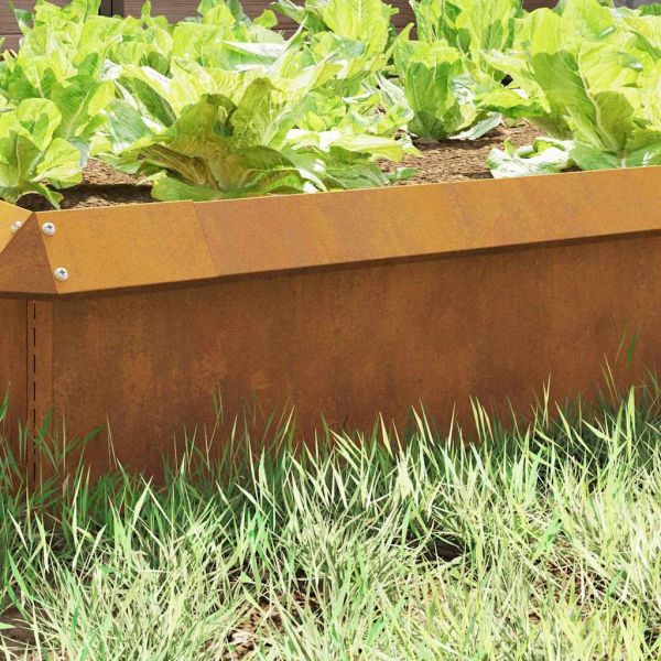 Оградка за охлюви Ръждясало 100 x 3,5 x 25 см