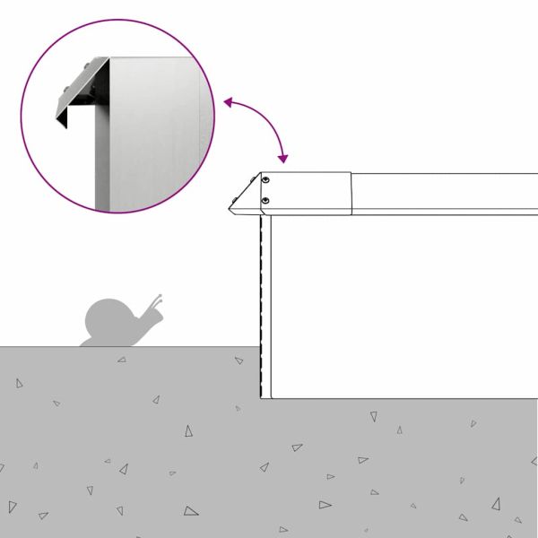 Оградка за охлюви Сребрист 13,5 x 13,5 x 25 см