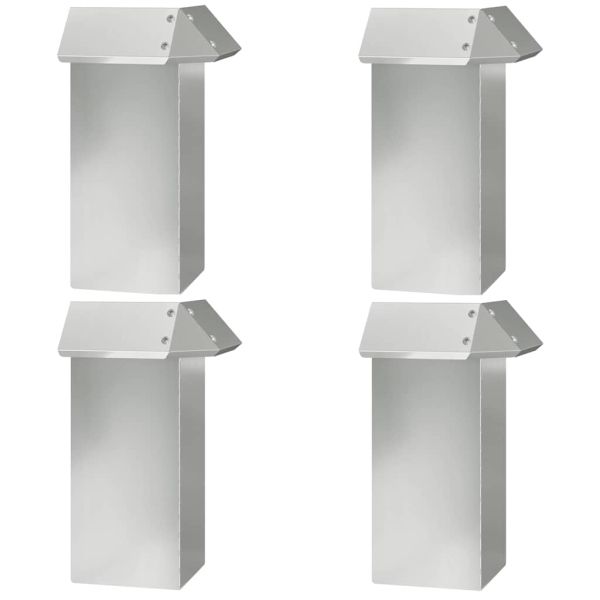 Оградка за охлюви 4 pcs Сребрист 13,5 x 13,5 x 25 см