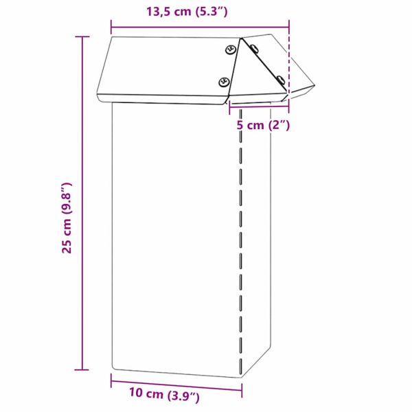 Оградка за охлюви 4 pcs Сребрист 13,5 x 13,5 x 25 см