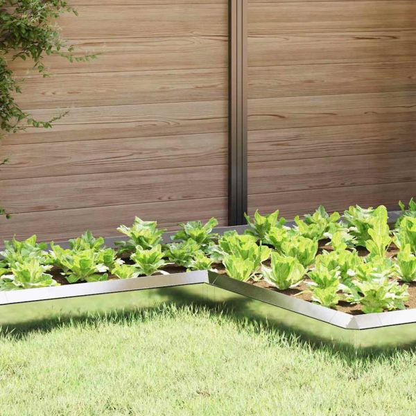 Оградка за охлюви 4 pcs Сребрист 10 x 10 x 25 см