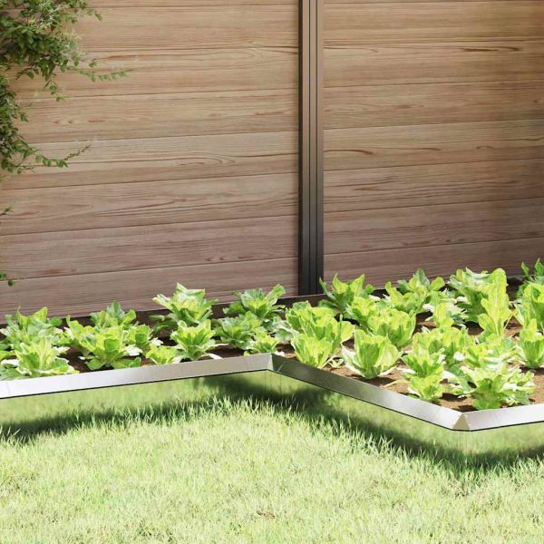 Оградка за охлюви 4 pcs Сребрист 10 x 10 x 25 см