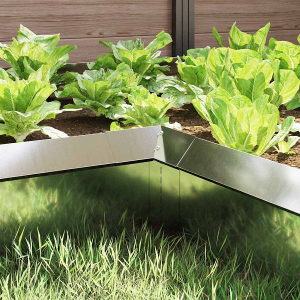 Оградка за охлюви 4 pcs Сребрист 10 x 10 x 25 см