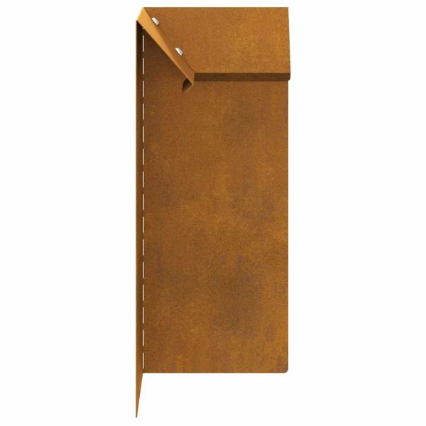 Оградка за охлюви 4 pcs Ръждясало 10 x 10 x 25 см