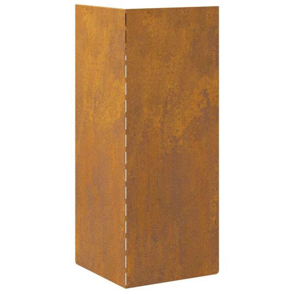 Оградка за охлюви 4 pcs Ръждясало 10 x 10 x 25 см