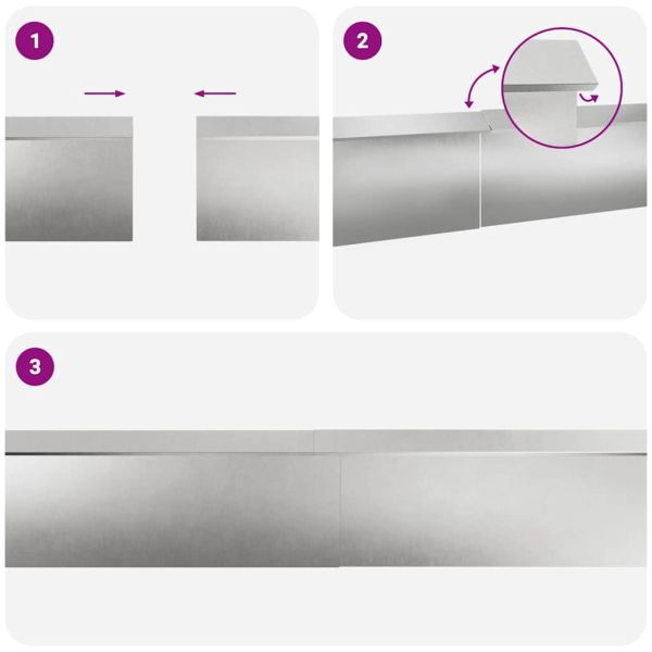 Огради за охлюви 8 pcs Сребрист Неръждаема стомана