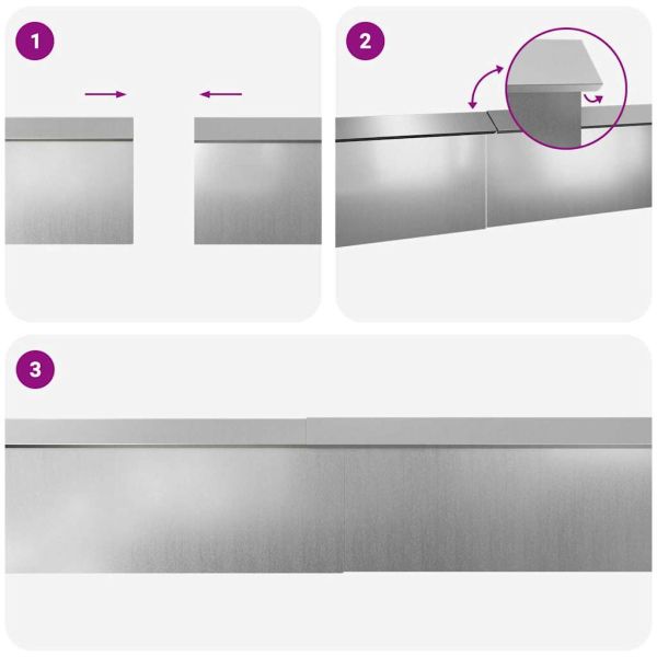 Огради за охлюви 8 pcs Сребрист Галванизирана стомана