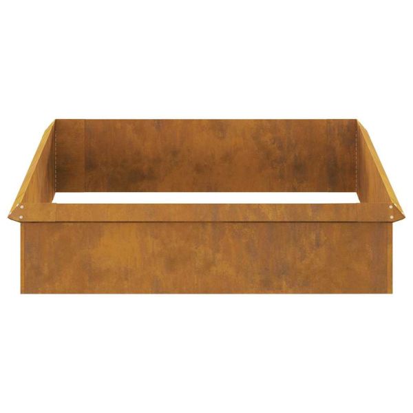 Огради за охлюви 8 pcs Ръждясало Патинираща стомана