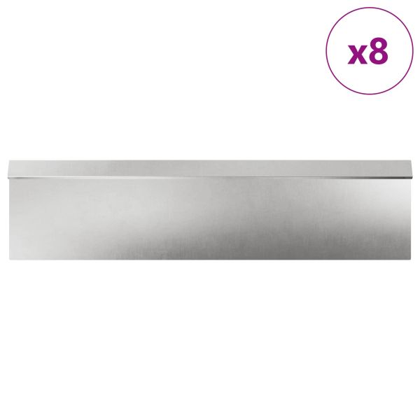 Огради за охлюви 12 pcs Сребрист Неръждаема стомана