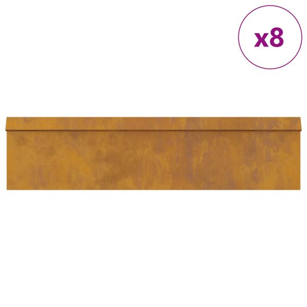 Огради за охлюви 12 pcs Ръждясало Патинираща стомана