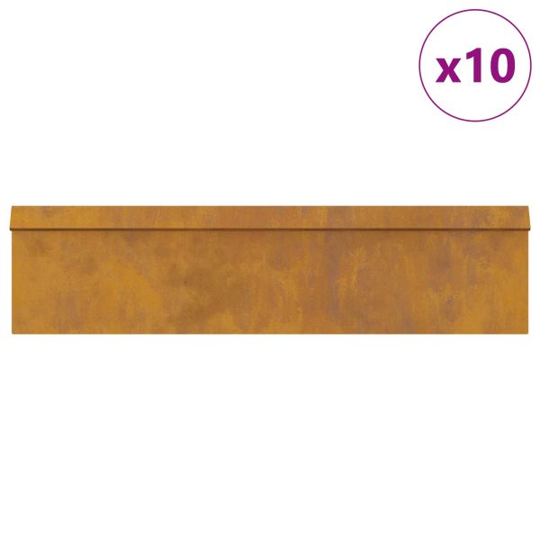 Огради за охлюви 16 pcs Ръждясало Патинираща стомана