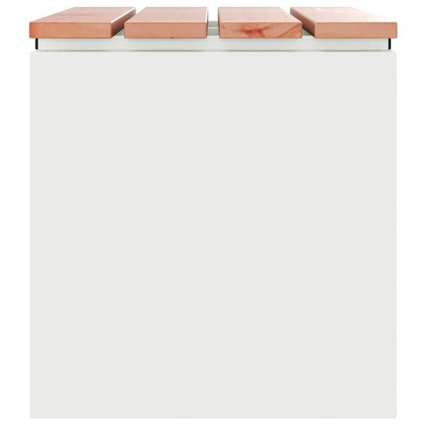 Градинска пейка Бяло 60 x 40 x 43 см Стомана