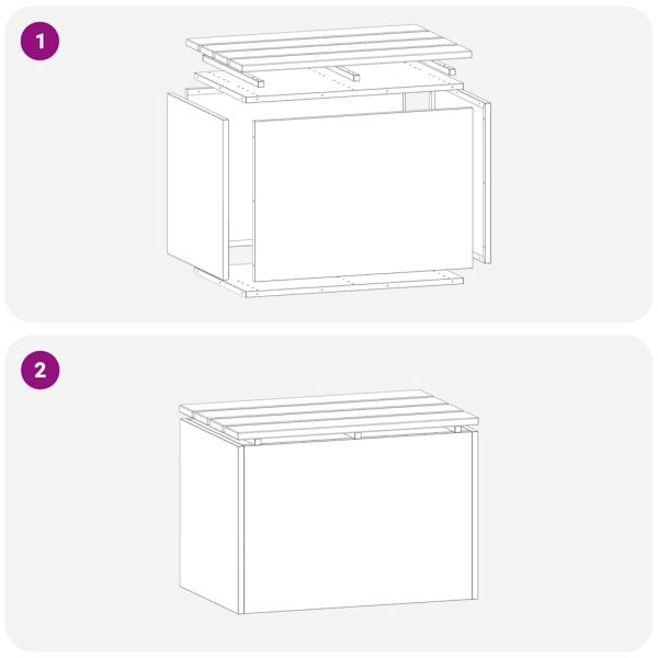 Градинска пейка Антрацит 60 x 40 x 43 см Стомана