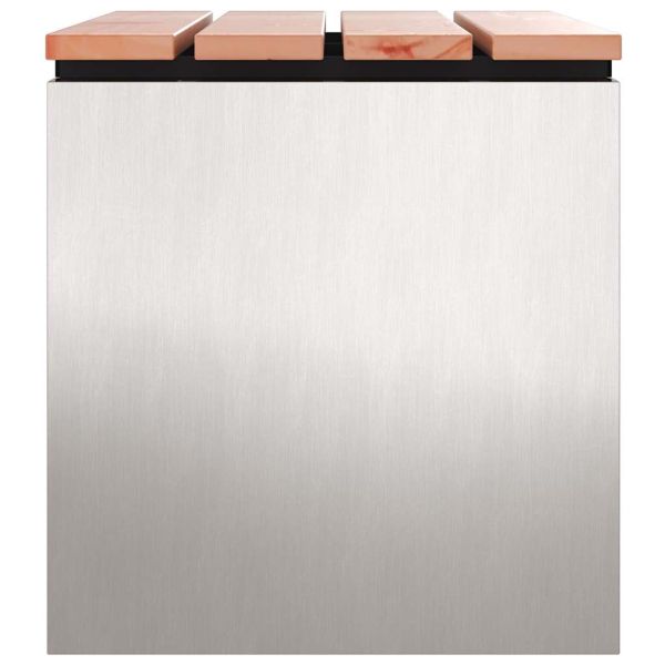 Градинска пейка Сребрист 60 x 40 x 43 см Неръждаема стомана