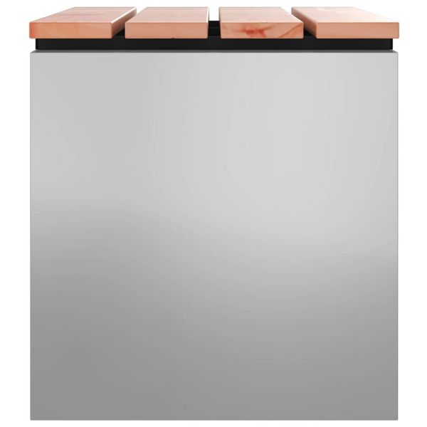 Градинска пейка Сребрист 60 x 40 x 43 см Поцинкована стомана