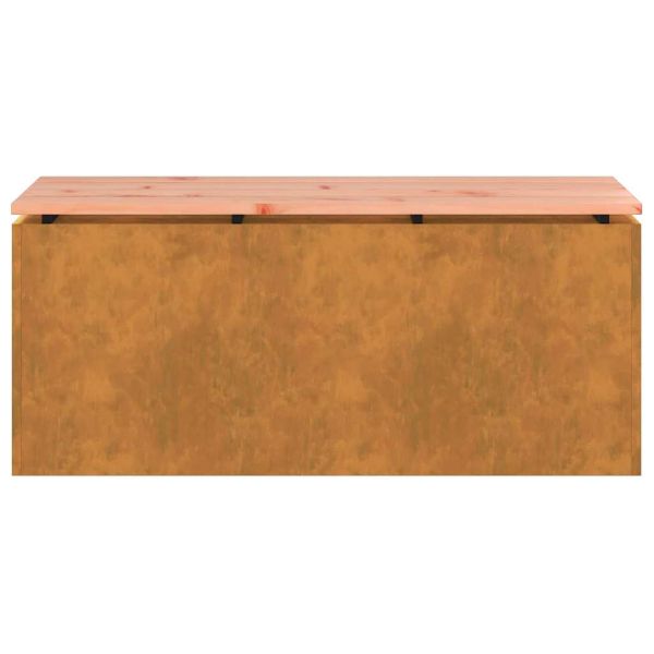 Градинска пейка Ръждясало 100 x 40 x 43 см Патинираща стомана