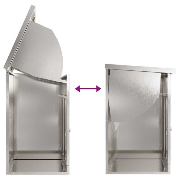 Пощенска кутия за пратки със съхранение Черно 47.5 x 38 x 59 см