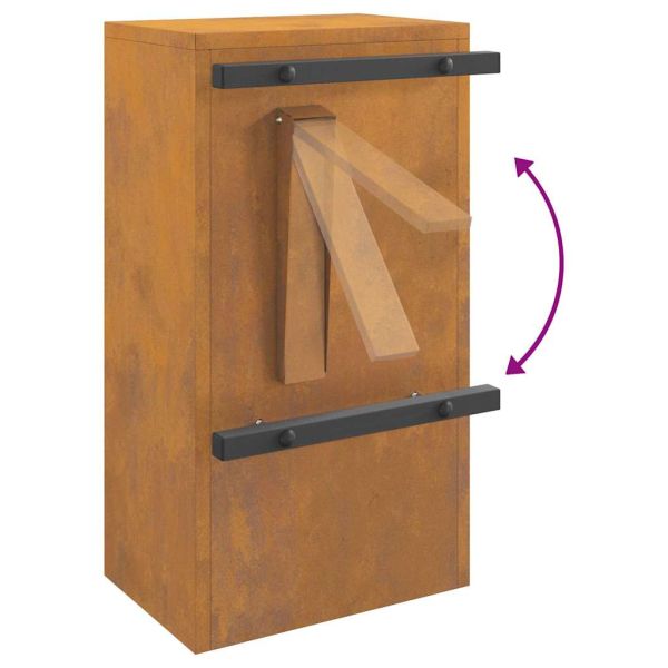 Пощенска кутия Ръждясало 30 x 20 x 55 см Патинираща стомана