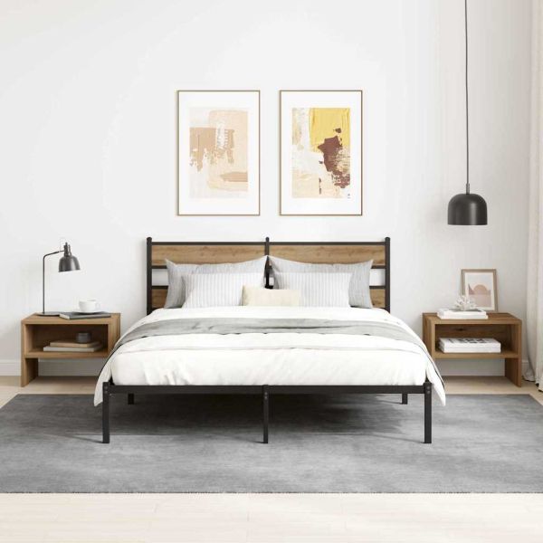 Нощен шкаф 2 pcs дъб артизан 40 x 40 x 30 cm Инженерно дърво