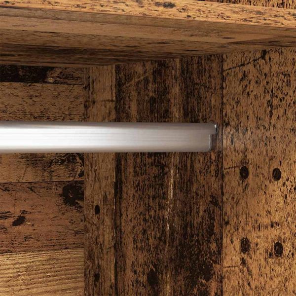 Гардероб със съхранение Старо дърво Инженерно дърво