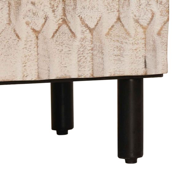 Служебен шкаф Финал на бяло измиване Солидно мангово дърво