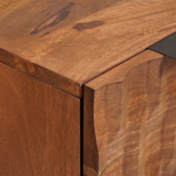 Служебен шкаф Финал на кафяво акацие Солидно мангово дърво