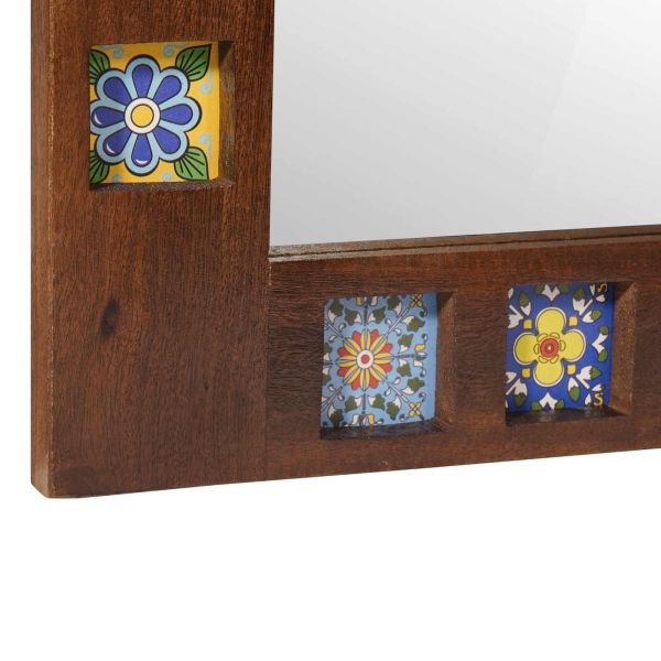 Комплект мебели за баня 2 pcs Орех Солидно мангово дърво