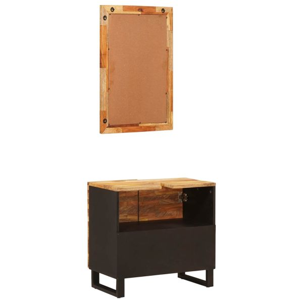 Комплекти за баня с врата Естествен Солидно мангово дърво