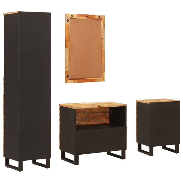 Комплекти за баня с чекмедже Естествен Солидно мангово дърво