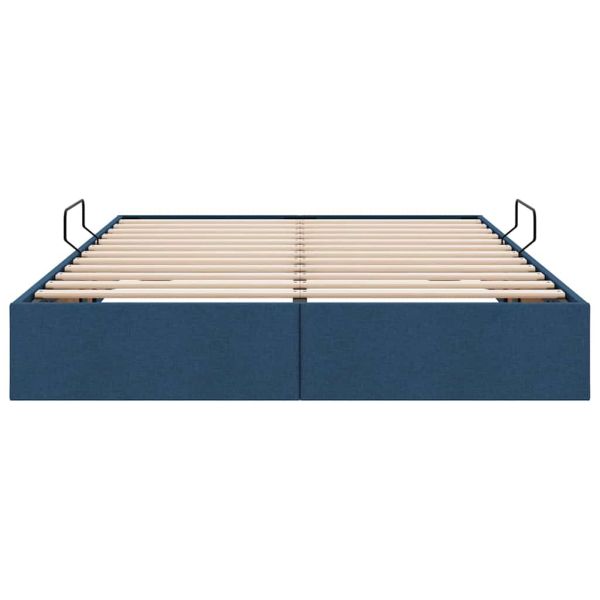 Легло с място за съхранение с матрак Синьо 140 x 190 cm текстил