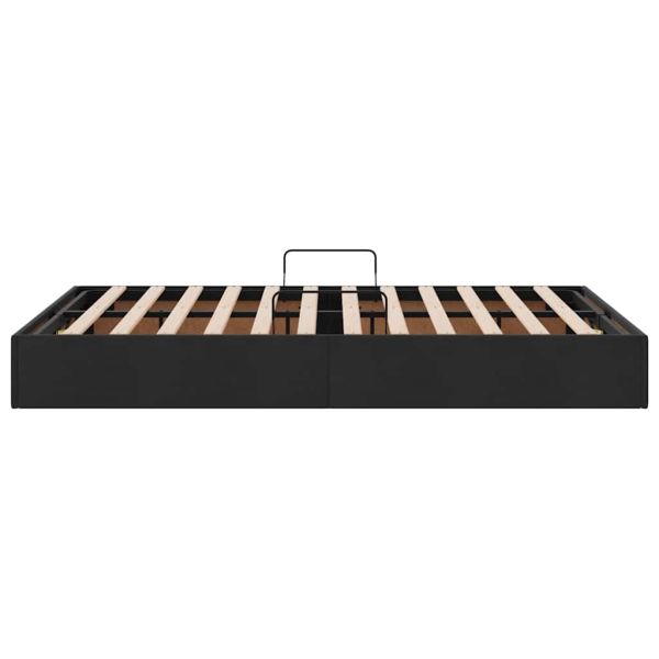 Легло с място за съхранение с матрак Черно 120 x 200 cm Кадифе