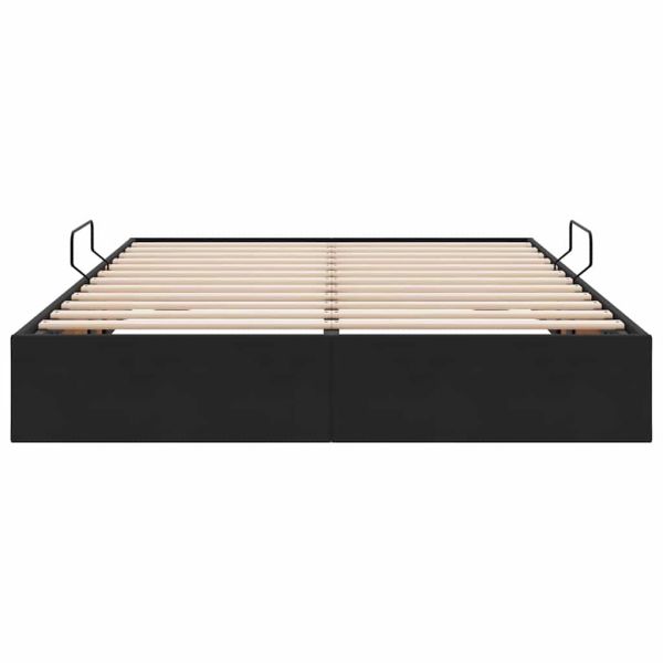Легло с място за съхранение с матрак Черно 140 x 200 cm Кадифе