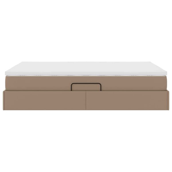 Легло с място за съхранение и матрак Капучино 140 x 190 cm