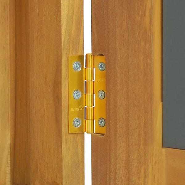 Шкаф с огледало, 30x10x40 см, тиково дърво масив