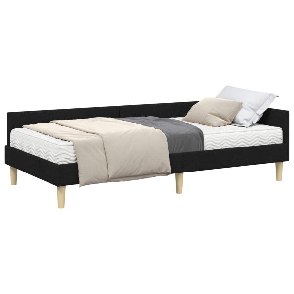 Ъглова рамка за легло с матрак Друг 2 pcs Зелен текстил