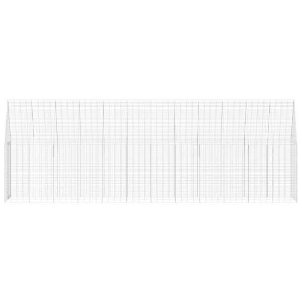 Клетка за пилета 2 pcs Сребрист 600 x 100 x 210 см