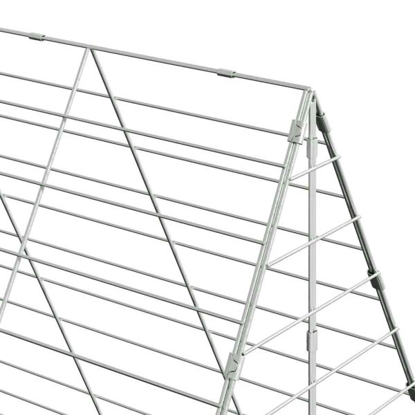 Клетка за пилета 2 pcs Сребрист 600 x 100 x 210 см