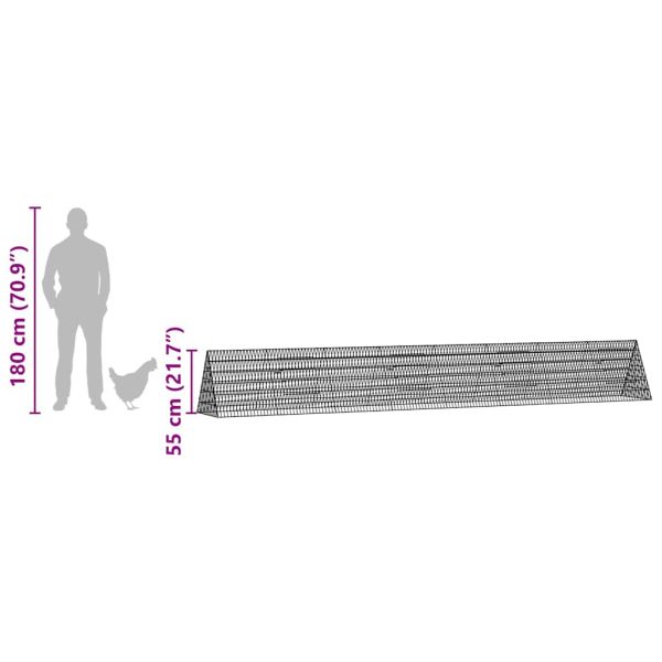 Клетка за пилета Сребрист 430 x 55 x 55 см