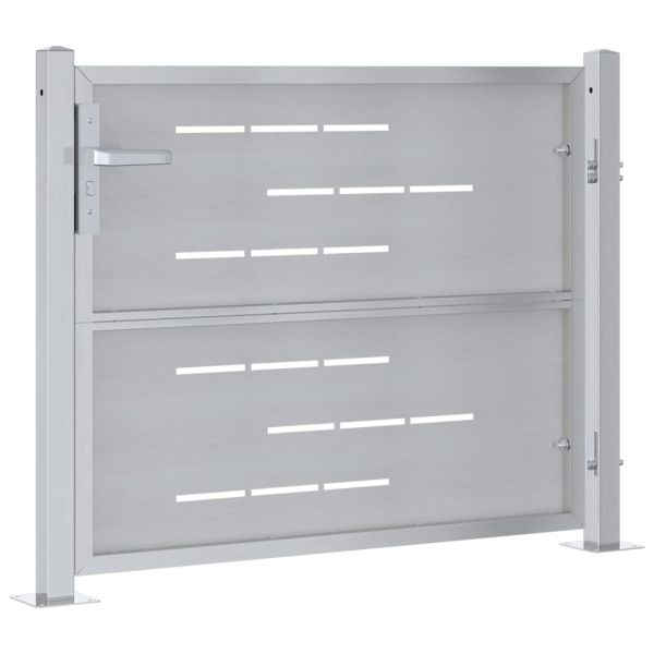 Градинска врата Сребрист 100 x 75 cm Неръждаема стомана