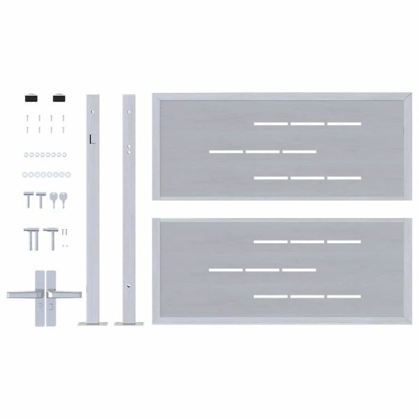 Градинска врата Сребрист 100 x 75 cm Неръждаема стомана