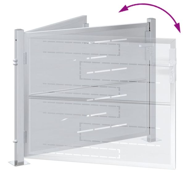 Градинска врата Сребрист 100 x 75 cm Неръждаема стомана