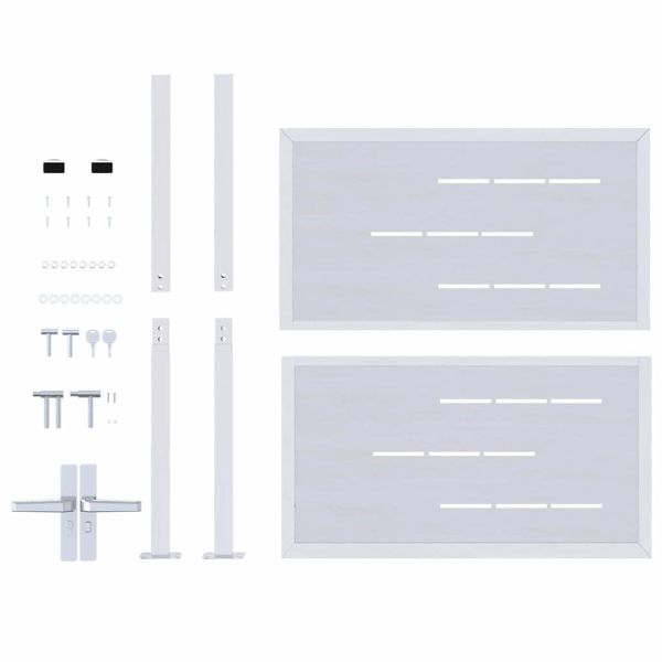 Градинска врата Сребрист 96 x 100 cm Неръждаема стомана